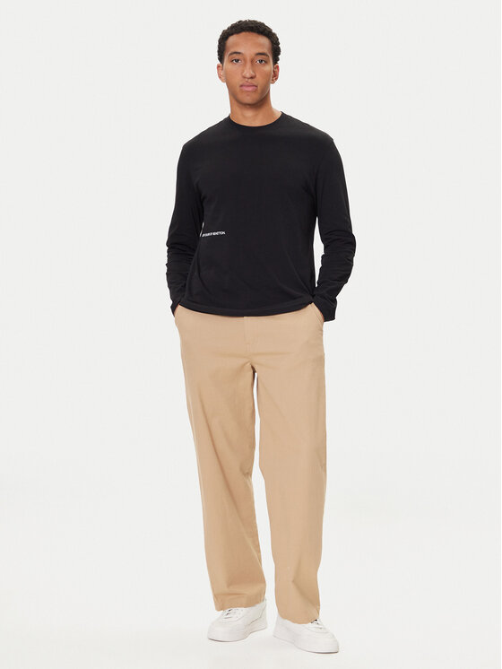 United Colors Of Benetton United Colors Of Benetton Hosszú ujjú 30964M021 Fekete Regular Fit