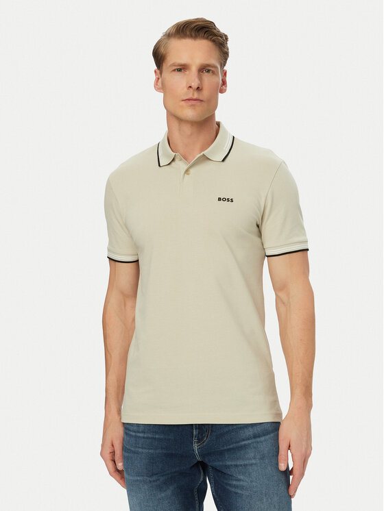 BOSS BOSS Polo Paul 50506193 Beige claro Slim Fit