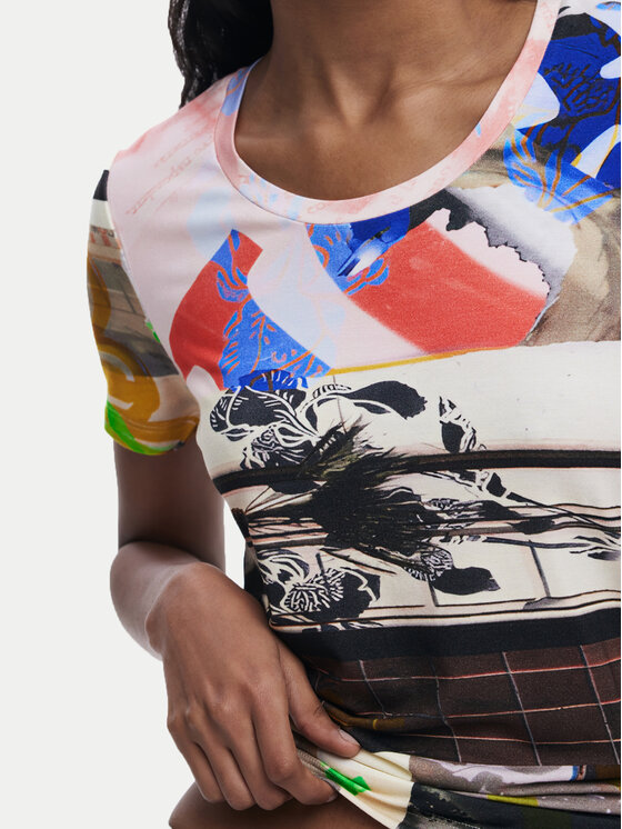 Desigual Desigual Футболка Collage 25SWTK14 Кольоровий Regular Fit
