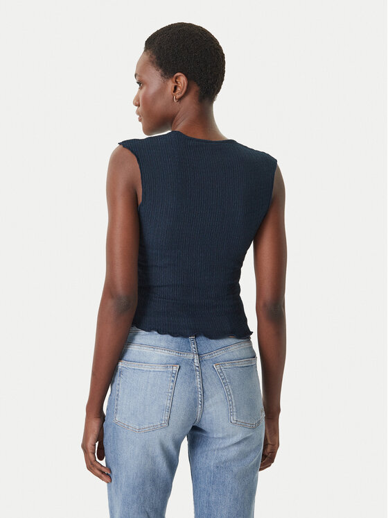 Tommy Jeans Tommy Jeans Top Smock Seersucker DW0DW22220 Azul marino Slim Fit