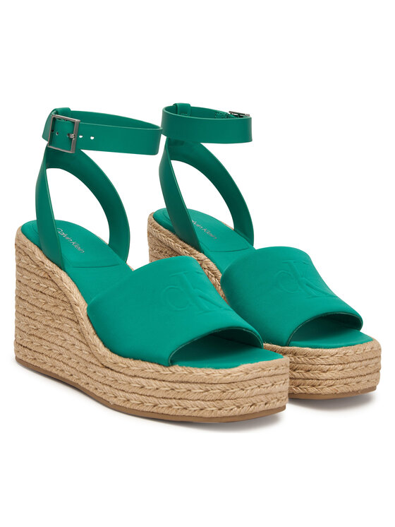 Calvin Klein Εσπαντρίγιες Calvin Klein Wedge Espad 70 Neopr Mg HW0HW03014 Πράσινο
