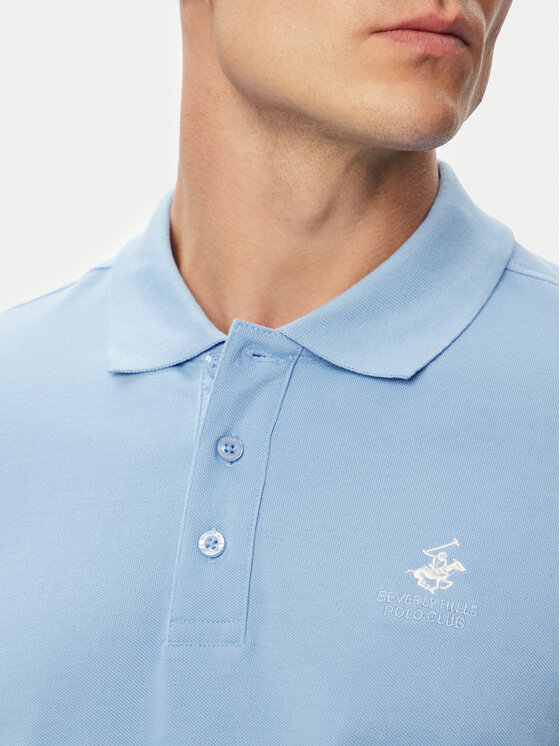 Beverly Hills Polo Club Beverly Hills Polo Club Поло P-SS26M-P450124 Світло-синій Regular Fit