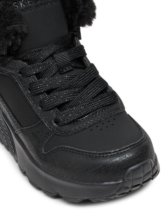Skechers Īsie zābaki Skechers Uno Lite - Comfurt Collar 310396L/BBK Melns