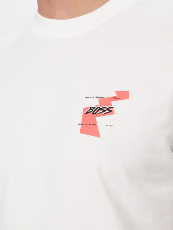 BOSS BOSS Camiseta Movement 50561872 Crema Regular Fit