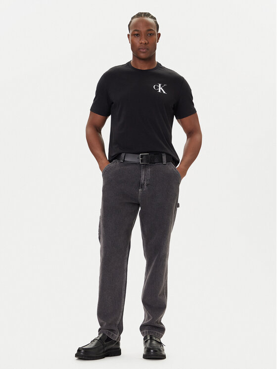 Calvin Klein Jeans Calvin Klein Jeans Camiseta 30s Chest Logo LV04RD865G Negro Regular Fit