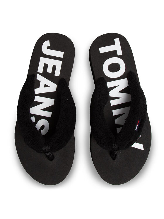 Tommy Jeans Japonki Tommy Jeans Color Black Mid Beach Sandal EN0EN00850 Czarny