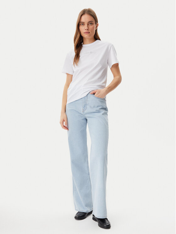 Calvin Klein Calvin Klein Majica K20K208294 Bela Regular Fit