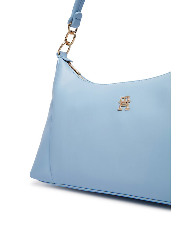 Tommy Hilfiger Kabelka Tommy Hilfiger Th Essential Shoulder Bag AW0AW18373 Svetlo modrá