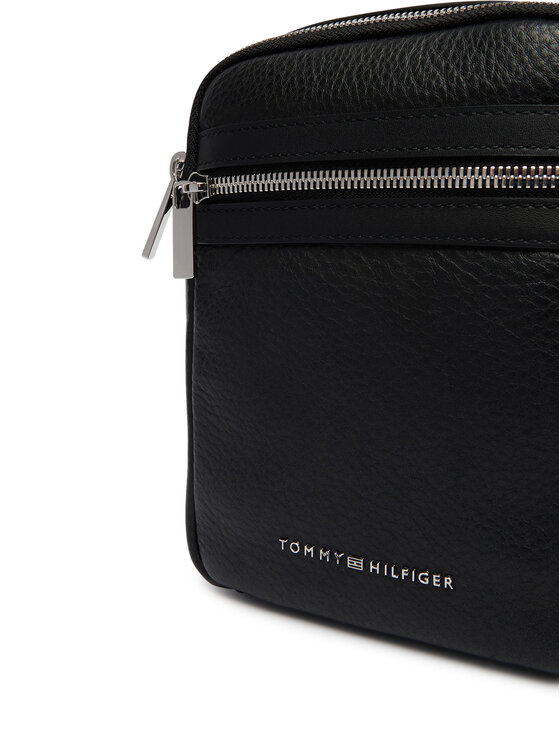 Tommy Hilfiger Brašna Tommy Hilfiger Th Bus Leather Mini Reporter AM0AM14393 Černá