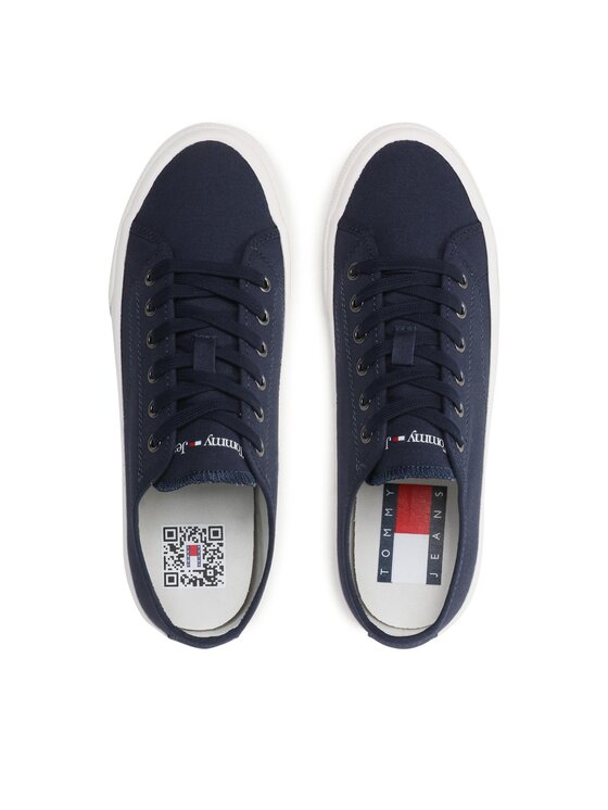 Tommy Jeans Teniși Tommy Jeans Canvas Sneaker EM0EM01299 Bleumarin