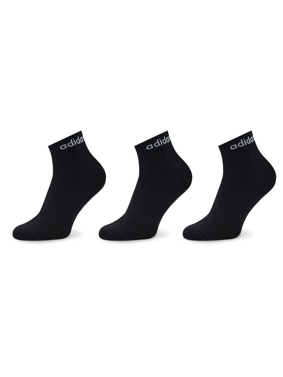 adidas Kratke nogavice adidas Think Linear Ankle Socks 3 Pairs IC1305 Črna