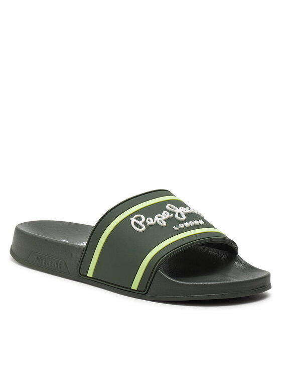 Pepe Jeans Šlepetės Pepe Jeans Slider Logo B PBS70054 Chaki