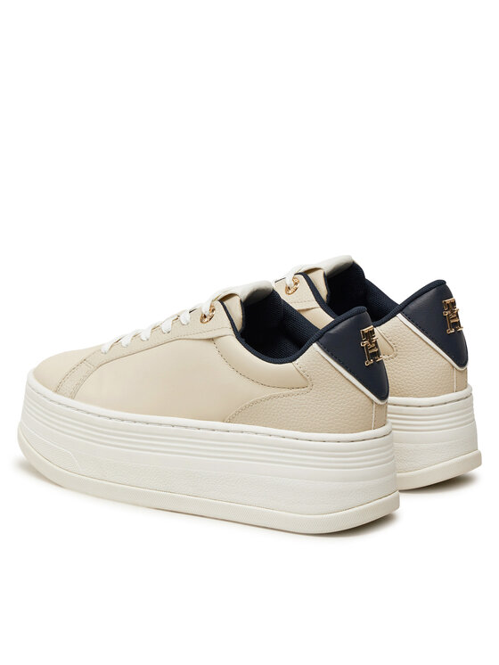Tommy Hilfiger Tenisice Tommy Hilfiger Th Platform Sneaker Triangle FW0FW08115 Bež