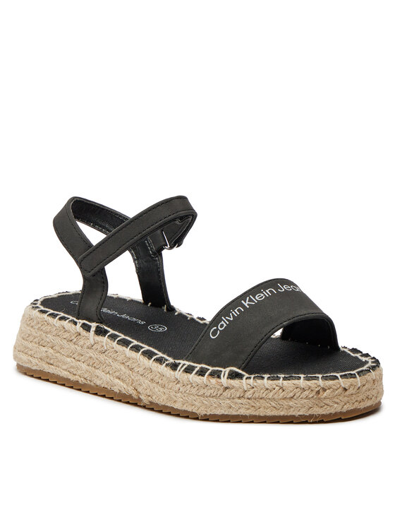Calvin Klein Jeans Espadrile Calvin Klein Jeans Rope Wedge V3A7-80839-1708 S Črna