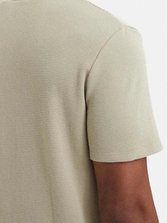 BOSS BOSS Camiseta Waffle 50535891 Verde claro Regular Fit