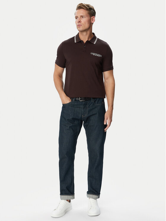 MICHAEL Michael Kors MICHAEL Michael Kors Polo CF6536S19P Marrón oscuro Regular Fit