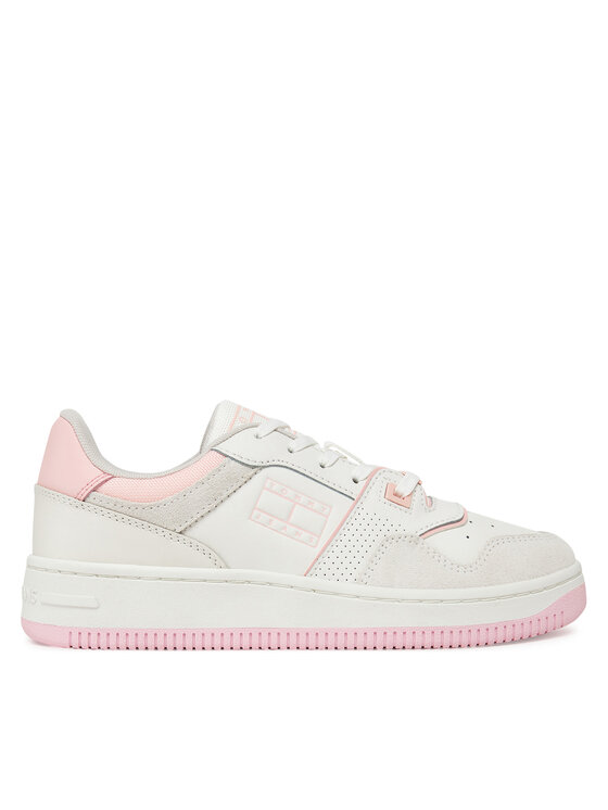 Tommy Jeans Sportcipők Tommy Jeans Tjw Retro Basket Washed Suede EN0EN02773 Fehér