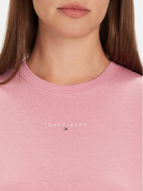 Tommy Jeans Tommy Jeans Camiseta Linear DW0DW21964 Rosa Regular Fit