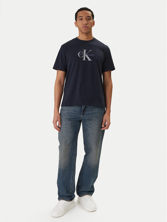 Calvin Klein Jeans Calvin Klein Jeans Marškinėliai Hero Monologo LV04RB862G Tamsiai mėlyna Regular Fit