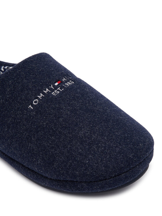 Tommy Hilfiger Papuče Tommy Hilfiger Felt House Shoe FM0FM06017 Tamnoplava