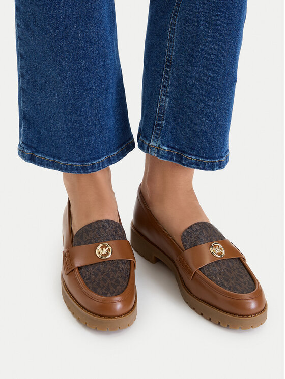 MICHAEL Michael Kors Loaferek MICHAEL Michael Kors Jaelyn Lug 40T6JLFP2L Barna