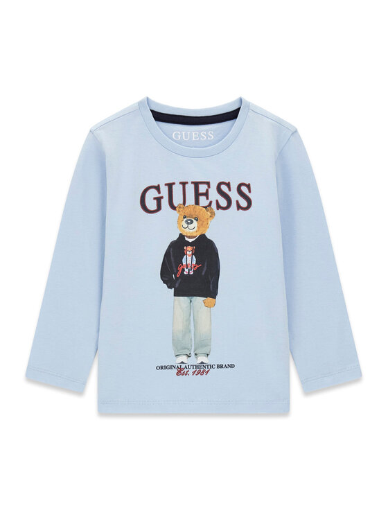 Guess Guess Блузка N6YI06 K3794 Світло-синій Regular Fit