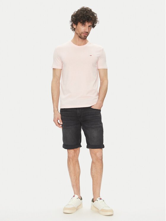 Tommy Jeans Tommy Jeans Marškinėliai DM0DM20363 Rožinė Slim Fit