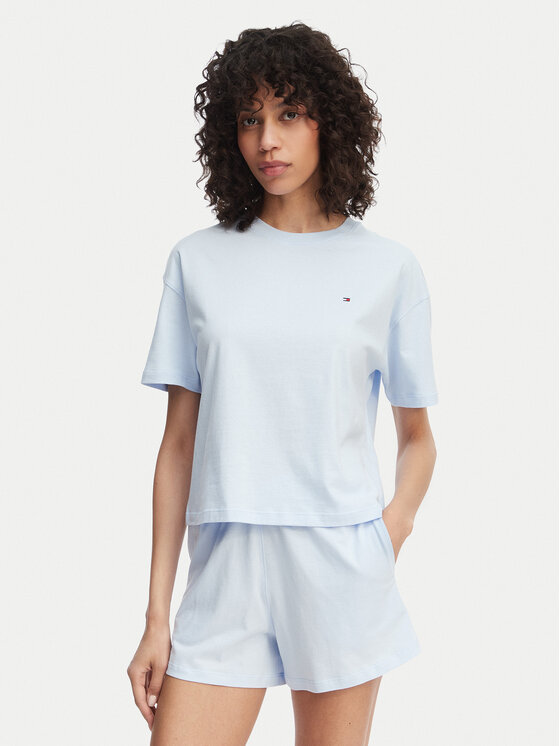 Tommy Hilfiger Tommy Hilfiger Pijama UW0UW05912 Azul claro Regular Fit