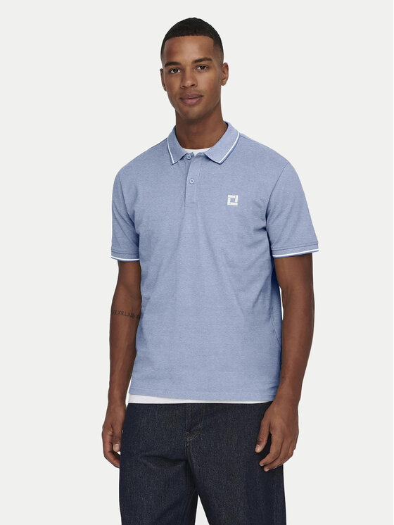 Only & Sons Only & Sons Polo Fletcher 22024827 Celeste Regular Fit