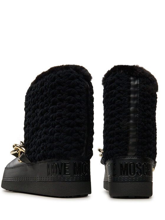 LOVE MOSCHINO Škornji za sneg LOVE MOSCHINO JA24322G0LISI000 Črna