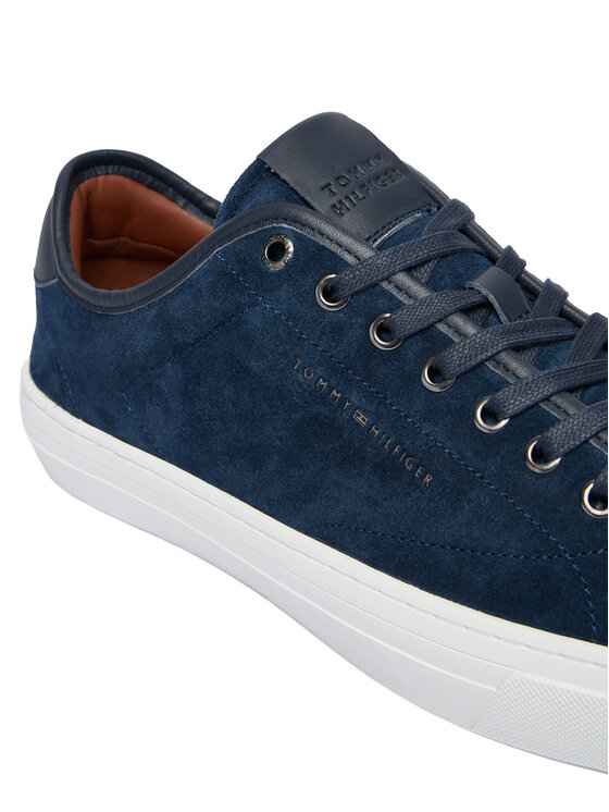 Tommy Hilfiger Superge Tommy Hilfiger Premium Dress Leather Mix FM0FM05842 Mornarsko modra