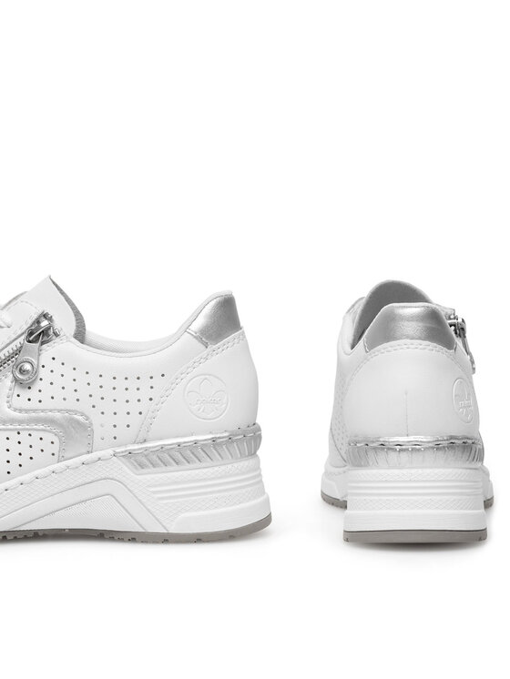 Rieker Sneakersy Rieker N4340-80 Biela