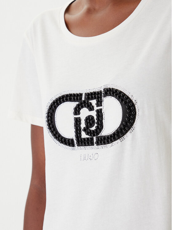 Liu Jo Sport Liu Jo Sport Camiseta TF5280 JS923 Écru Regular Fit