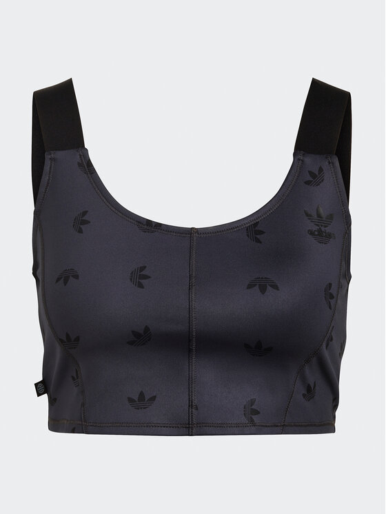 adidas adidas Топ Allover Print Corset HL9159 Сірий Slim Fit