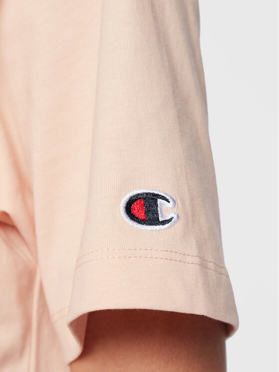 Champion Champion Majica Big Script Logo 115496 Oranžna Regular Fit