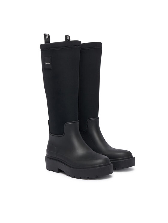 Calvin Klein Botas de agua Calvin Klein Rainboot High Rubber Neo HW0HW03180 Negro