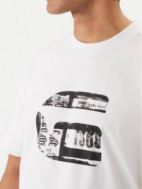 G-Star Raw G-Star Raw Camiseta G Icon Graphic D28823-E385 Blanco Regular Fit
