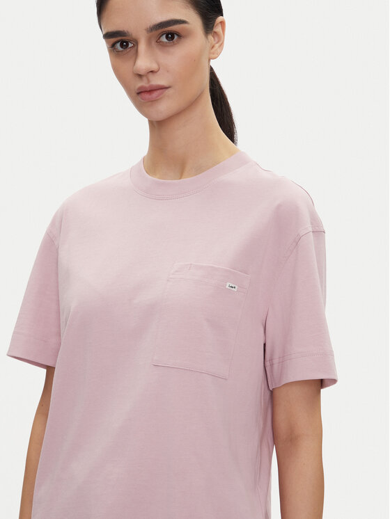Lee Lee T-shirt Pocket 112363619 Ljubičasta Relaxed Fit