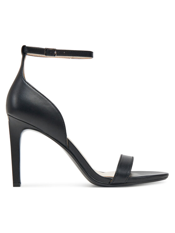 Calvin Klein Сандали Calvin Klein Heel Sandal 90 - Lth HW0HW02337 Черен