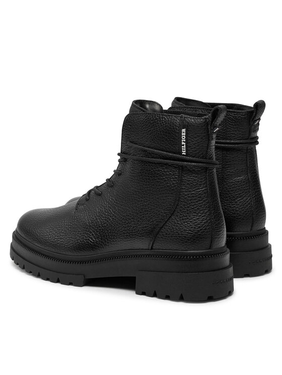 Tommy Hilfiger Kozačky Tommy Hilfiger Th Chunky Tl Lace Up Boot FM0FM05270 Černá