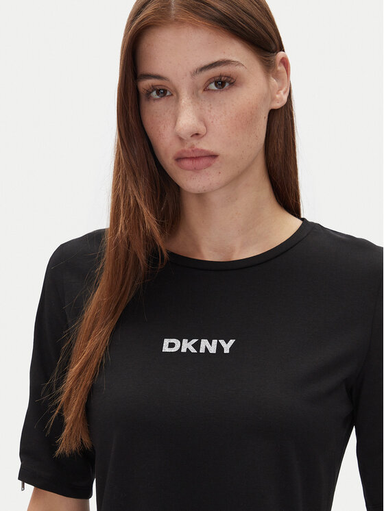 DKNY DKNY Футболка P4JHBRJQ Чорний Regular Fit