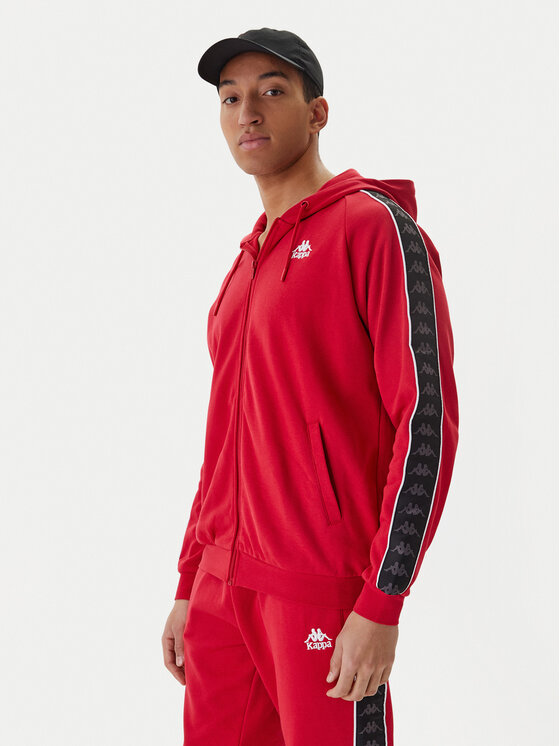 Kappa Kappa Felpa Banda Zamin 3 331U3ZW Rosso Regular Fit