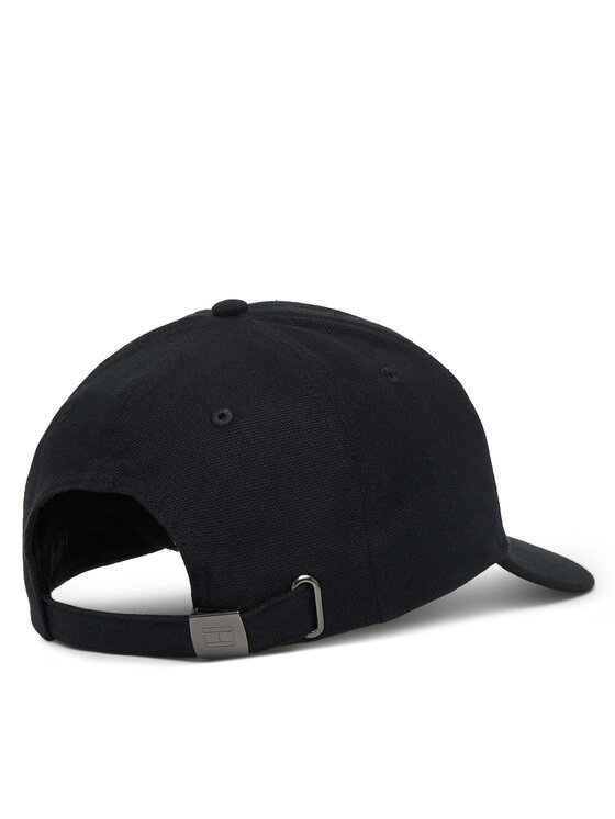 Tommy Hilfiger Czapka z daszkiem Tommy Hilfiger Logo Patch Canvas Baseball Cap AM0AM14119 Czarny