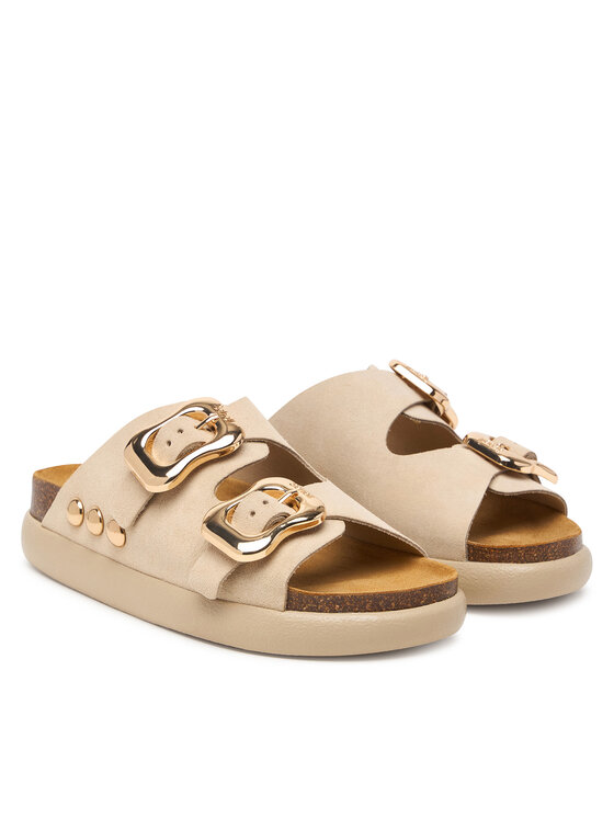 Scholl Шльопанці Scholl Flora 2 Straps Chunky F00812 Світло-бежевий