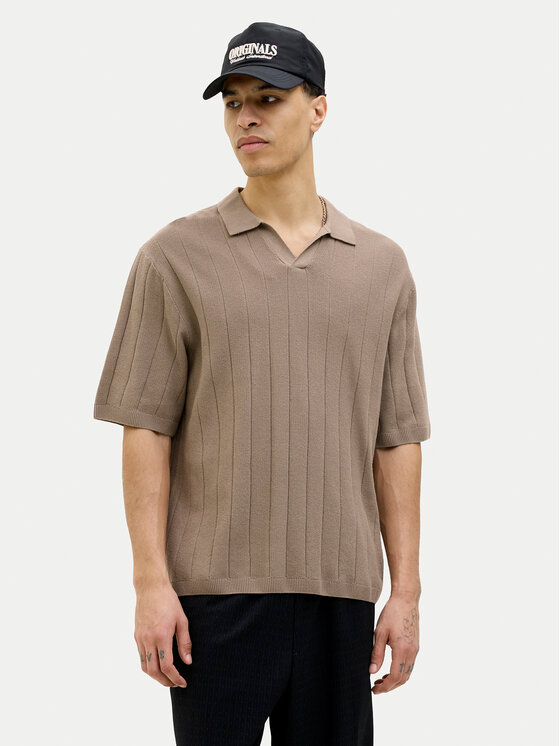 Jack & Jones Jack & Jones Polo marškinėliai Varenna 12272578 Smėlio Relaxed Fit