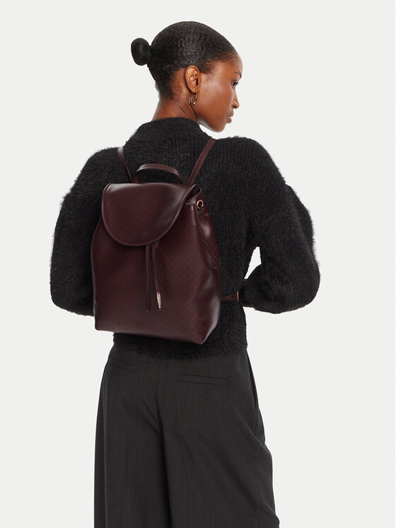 Calvin Klein Ruksak Calvin Klein Emblem Aop Flap Backpack LV04F3271G Bordová