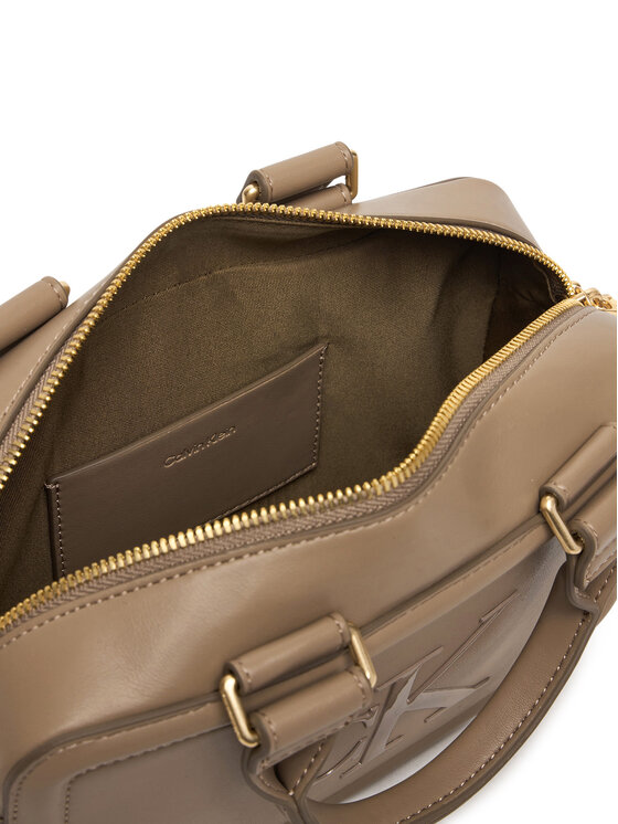 Calvin Klein Kabelka Calvin Klein Bold Ck Elongated Mini Tote LV04F3411G Béžová