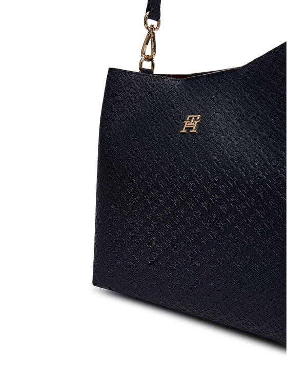 Tommy Hilfiger Rankinė Tommy Hilfiger Th Icon Shoulder Bag Mono AW0AW19000 Tamsiai mėlyna