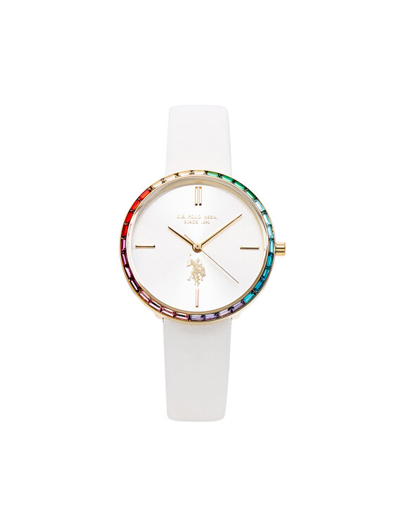U.S. Polo Assn. Pulkstenis U.S. Polo Assn. Rainbow USP8427WH Balts