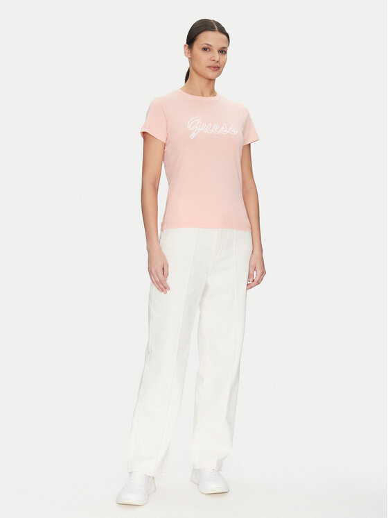 Guess Guess Футболка V5GI02 K9RM1 Рожевий Slim Fit